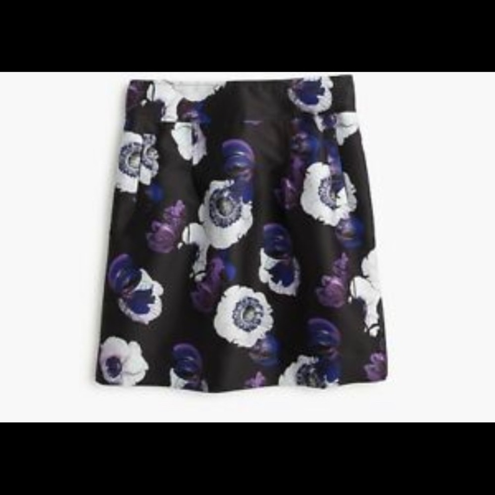 J Crew A Line In Violet Poppy Skirt Size 4. - Picture 2 of 3